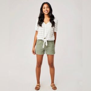 Carve Designs Moss Green Oahu 4” Mid Rise Corduroy Shorts Size 6